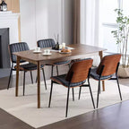 Chaises de salle à manger Vatros, lot de 2, style rétro moderne du milieu du siècle, en similicuir