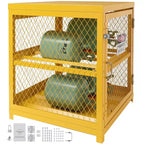 VEVOR Horizontal Cylinder Storage Cabinet, 4 x 33 lbs Cylinder Capacity, 31.02x30.04x35 inch Propane Storage Cage, Gas Cylinder Cabinet