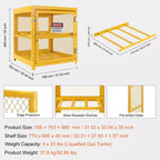 Armoire de rangement horizontale pour cylindres VEVOR, capacité de 4 cylindres de 15 kg, cage de rangement pour propane de 78,8 x 76,3 x 89 cm, armoire pour bouteilles de gaz