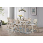 New Classic Furniture, chaises de comptoir de salle à manger Oscar Wood en frêne blanc (lot de 2)