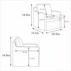 Fauteuil pivotant Okak 360° avec coussin de dossier amovible 29,92, fauteuil rembourré confortable pour salon, bureau, salle de repos