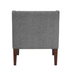 Fauteuil Okak - Chaise de salon contemporaine avec coussin en tissu capitonné - Fauteuil confortable pour salon de lecture et chambre à coucher