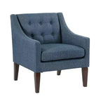 Fauteuil Okak - Chaise de salon contemporaine avec coussin en tissu capitonné - Fauteuil confortable pour salon de lecture et chambre à coucher