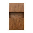 CLIHOME Armoire haute 6 portes 180 cm, buffet de cuisine