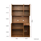 CLIHOME Armoire haute 6 portes 180 cm, buffet de cuisine