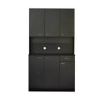 CLIHOME Armoire haute 6 portes 180 cm, buffet de cuisine