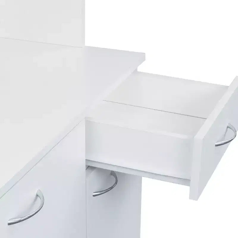 CLIHOME Armoire haute 6 portes 180 cm, buffet de cuisine