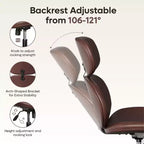 Chaise de bureau pivotante Bestier avec pouf, chaise de bureau inclinable avec dossier haut et appui-tête réglables, chaise de jeu ergonomique en PU