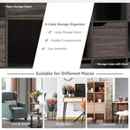 Costway Étagère 9 Cases Meuble de Rangement en Bois Étagères de Rangement Séparateur de Pièce Gris/Blanc