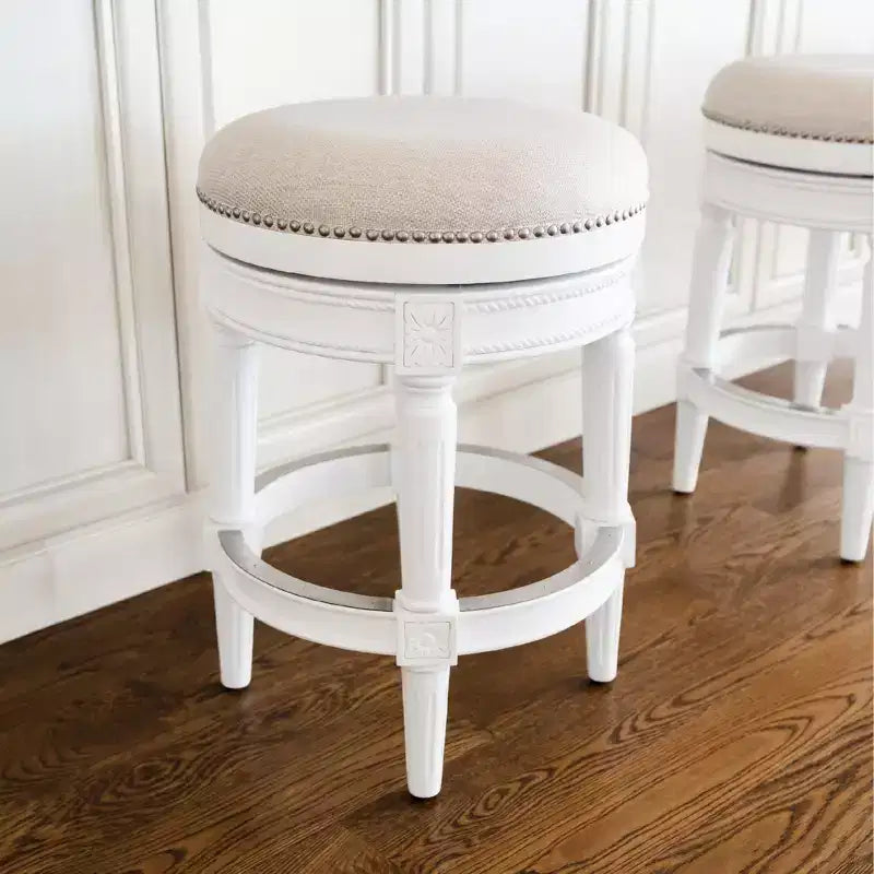 Maven Lane 26 tabourets de bar pivotants sans dossier Pullman à hauteur de comptoir avec tissu