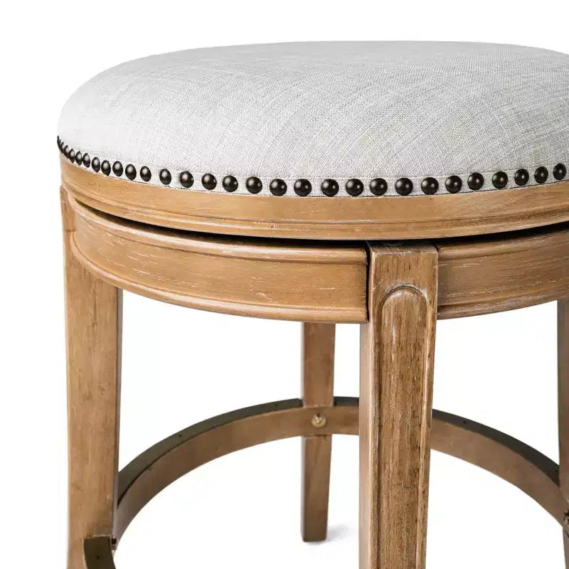 Tabouret de comptoir pivotant sans dossier Maven Lane Alexander avec revêtement en tissu, 27 po