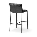 Tabouret de bar en métal Maven Lane Gerard avec siège en similicuir 29 po