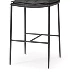 Tabouret de bar en métal Maven Lane Gerard avec siège en similicuir 29 po