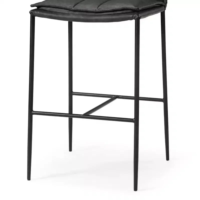 Tabouret de bar en métal Maven Lane Gerard avec siège en similicuir 29 po
