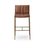 Tabouret de bar en métal Maven Lane Gerard avec siège en similicuir 29 po