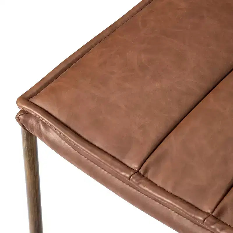 Tabouret de bar en métal Maven Lane Gerard avec siège en similicuir 29 po