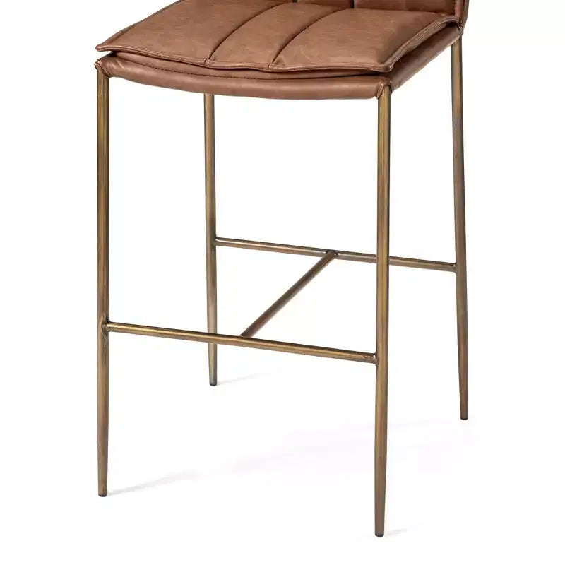 Tabouret de bar en métal Maven Lane Gerard avec siège en similicuir 29 po