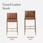 Tabouret de bar en métal Maven Lane Gerard avec siège en similicuir 29 po