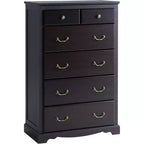 AMERLIFE Drawer Dresser, Farmhouse Chest of Drawers with Vintage Metal Handle