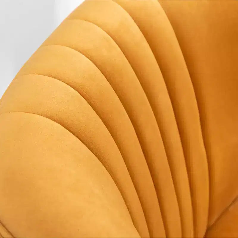 Fauteuil d'appoint moderne en velours Okak avec revêtement confortable, coussins profonds, fauteuil élégant avec pieds en bois massif pour salon, salle de lecture