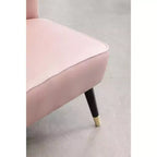 Fauteuil d'appoint moderne en velours Okak avec revêtement confortable, coussins profonds, fauteuil élégant avec pieds en bois massif pour salon, salle de lecture
