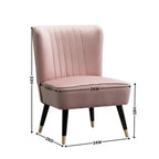 Fauteuil d'appoint moderne en velours Okak avec revêtement confortable, coussins profonds, fauteuil élégant avec pieds en bois massif pour salon, salle de lecture