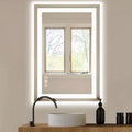 24x36 Inch Anti-Fog Mirror, Large LED Bathroom Mirror with Touch Sensor, White