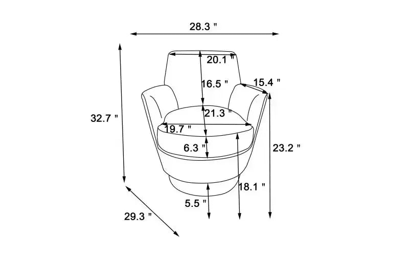 Fauteuil pivotant de luxe en velours Okak, fauteuil d'appoint rotatif silencieux à 360° avec base dorée pour salon, chambre, bureau
