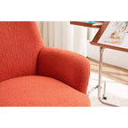 Fauteuil pivotant de luxe en velours Okak, fauteuil d'appoint rotatif silencieux à 360° avec base dorée pour salon, chambre, bureau