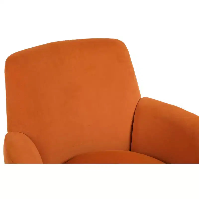 Fauteuil pivotant de luxe en velours Okak, fauteuil d'appoint rotatif silencieux à 360° avec base dorée pour salon, chambre, bureau