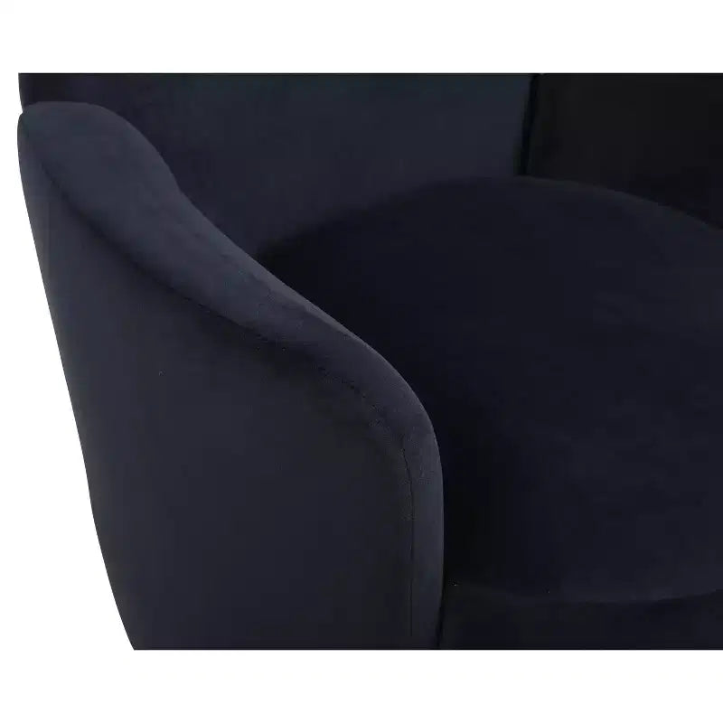Fauteuil pivotant de luxe en velours Okak, fauteuil d'appoint rotatif silencieux à 360° avec base dorée pour salon, chambre, bureau