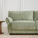 Canapé d'angle modulable Whisen 142, en U avec coussin d'assise extra large, chargeurs USB et USB-C