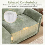 Canapé d'angle modulable Whisen 142, en U avec coussin d'assise extra large, chargeurs USB et USB-C