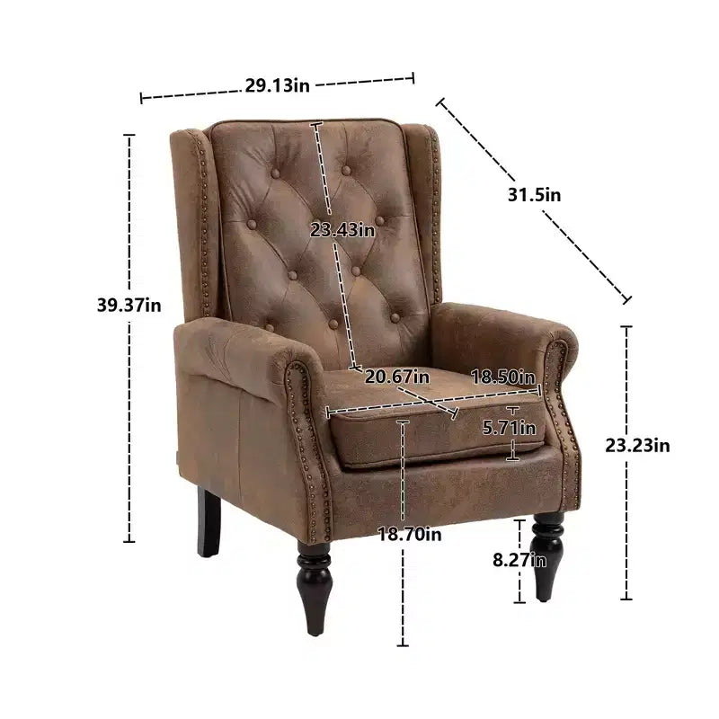 Fauteuils d'appoint Okak pour chambre à coucher, fauteuil moderne à cadre en bois, fauteuil de salon avec pieds en bois robustes pour salon
