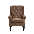 Fauteuils d'appoint Okak pour chambre à coucher, fauteuil moderne à cadre en bois, fauteuil de salon avec pieds en bois robustes pour salon