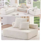 Canapé d'angle modulable en U surdimensionné Whisen - Beige