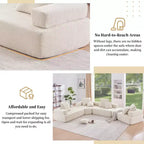 Canapé d'angle modulable en U surdimensionné Whisen - Beige