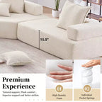 Canapé d'angle modulable en U surdimensionné Whisen - Beige