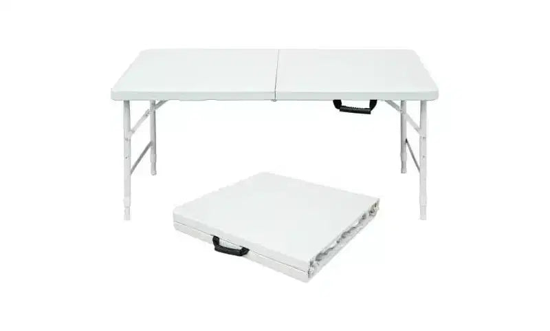 Acekool Table Pliante 122 cm avec Poignée, Table en Plastique Portable Robuste de 136 kg de Capacité, Étanche, Pieds Antidérapants, Rangement Facile
