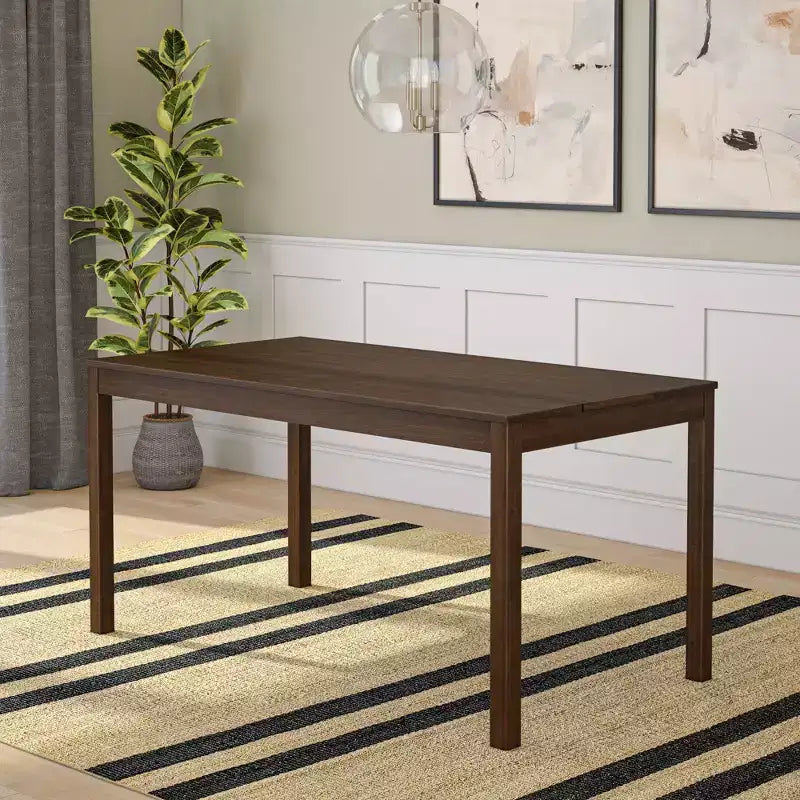 Now Furniture Table à manger en bois 60 pour 4, Table de cuisine rectangulaire