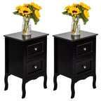 Karl Home 15.75in. W Country Style Two-Drawer Nightstand- Set of 2