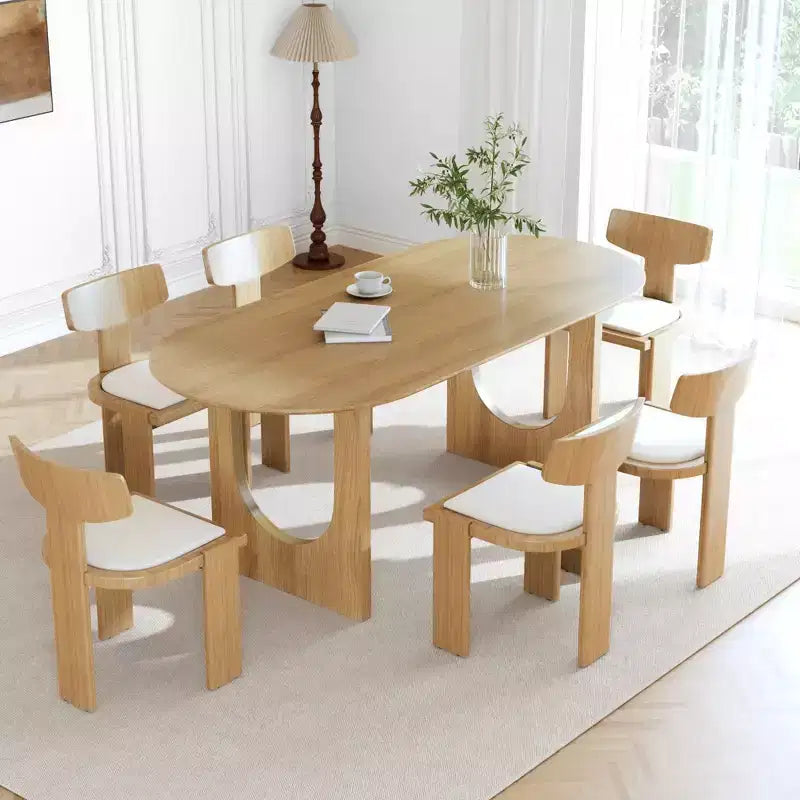PexFix Table de salle à manger ovale avec double piédestal Tables de cuisine
