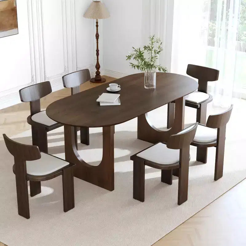 PexFix Table de salle à manger ovale avec double piédestal Tables de cuisine