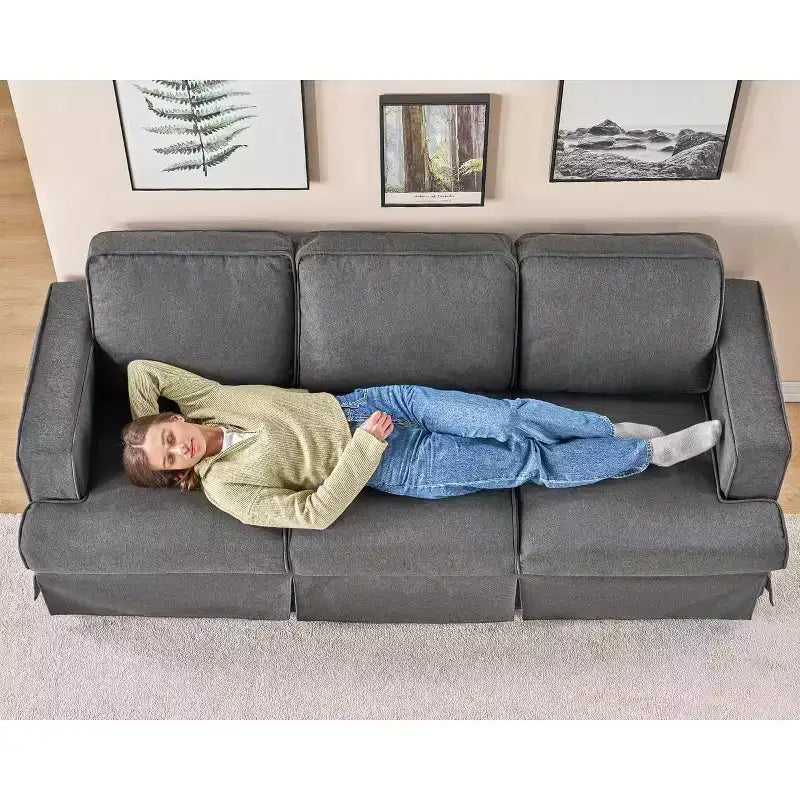 AMERLIFE Canapé moderne déhoussable – Canapé confortable pour salon