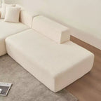 MAYEERTY Canapé sectionnel modulaire en tissu agneau à 5 places en forme de L avec méridienne pour chambre et appartement