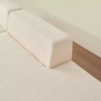 MAYEERTY Canapé sectionnel modulaire en tissu agneau à 5 places en forme de L avec méridienne pour chambre et appartement