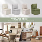 Chaises de salle à manger sans accoudoirs WestinTrends Soho Modern en chenille rembourrée avec roulettes (lot de 2), Taupe