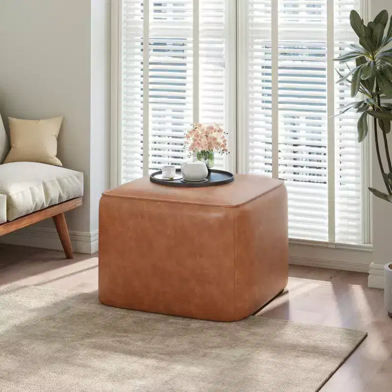 Christopher Knight Home Steve Ottoman carré d'appoint moderne rembourré