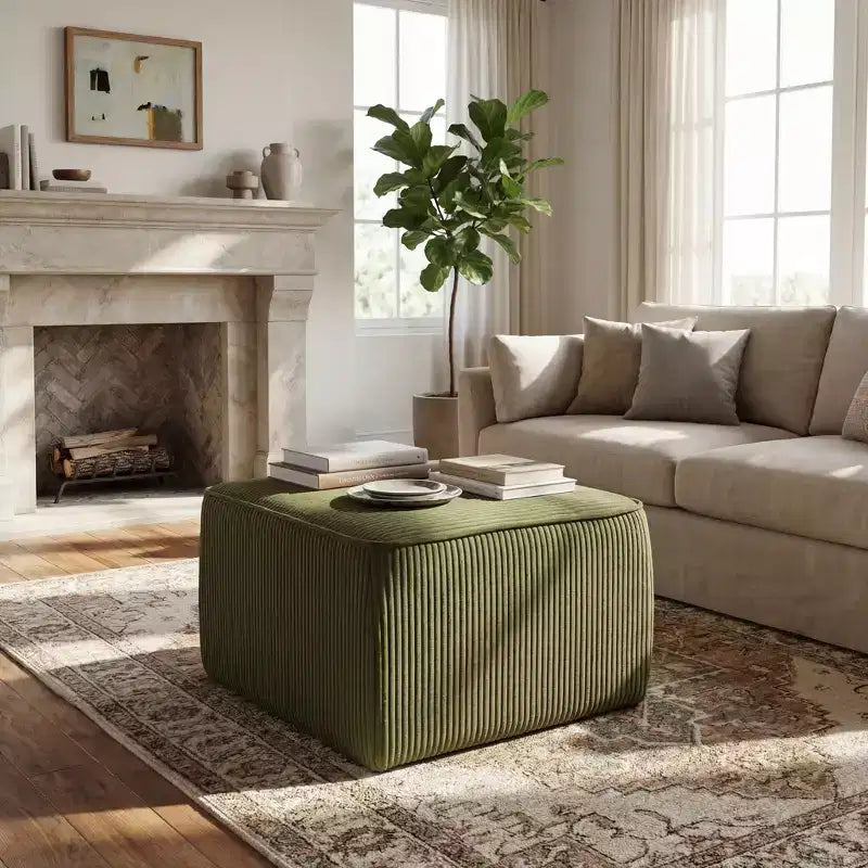 Christopher Knight Home Steve Ottoman carré d'appoint moderne rembourré