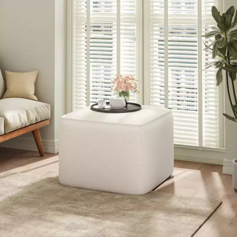 Christopher Knight Home Steve Ottoman carré d'appoint moderne rembourré